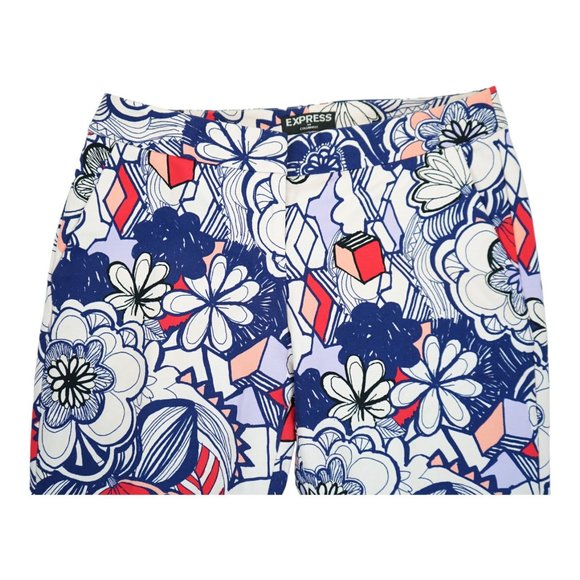 Express Floral Print Columnist Ankle Pant Size 4R Cotton Women's‎ - Picture 3 of 4